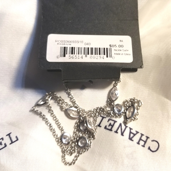 LAUNDRY by Shelli Segal STERLING Crystal Necklace - Picture 2 of 7